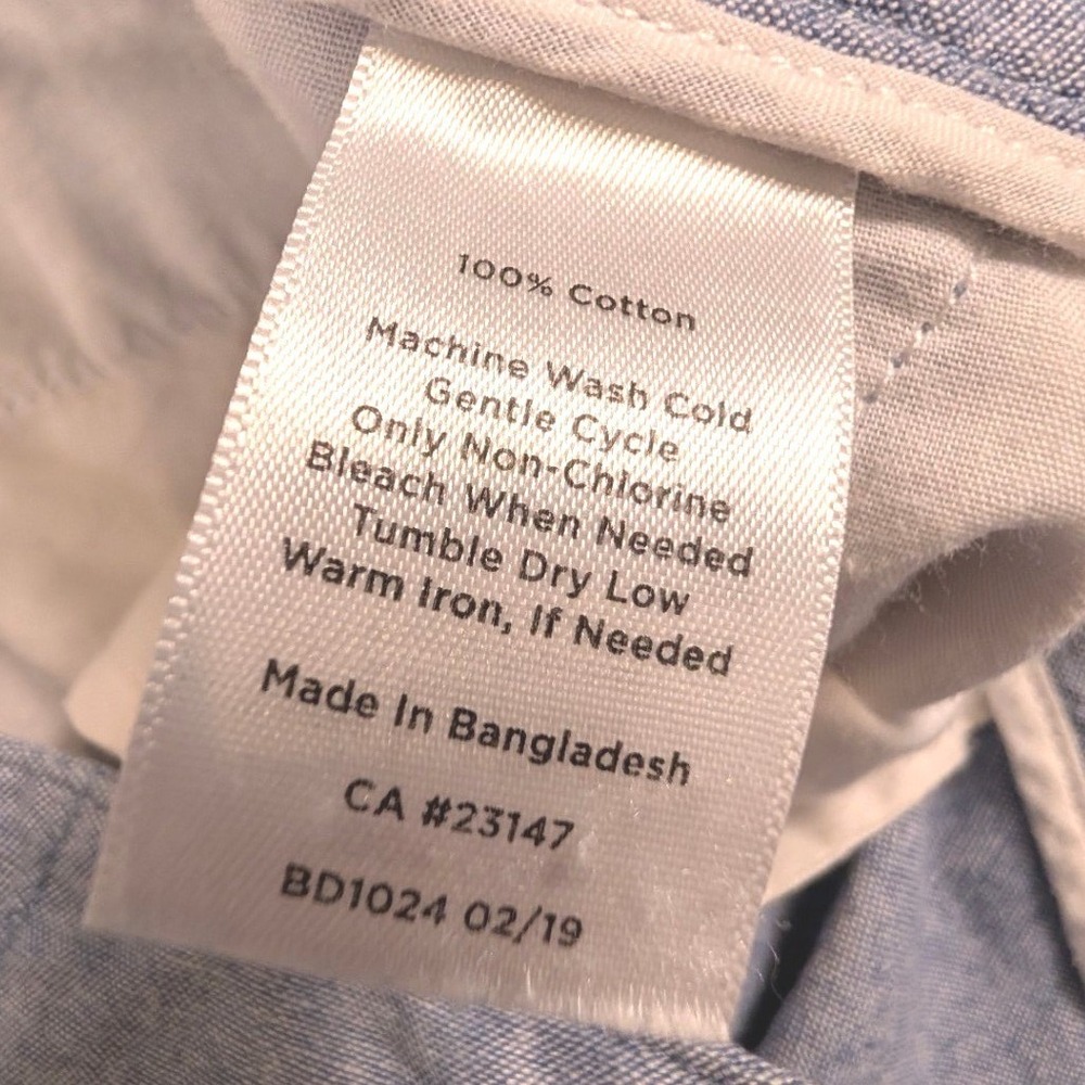 Talbots Womens Light Blue Chambray Cotton Bermuda Shorts Size 8 Coastal Beach - Picture 4 of 7